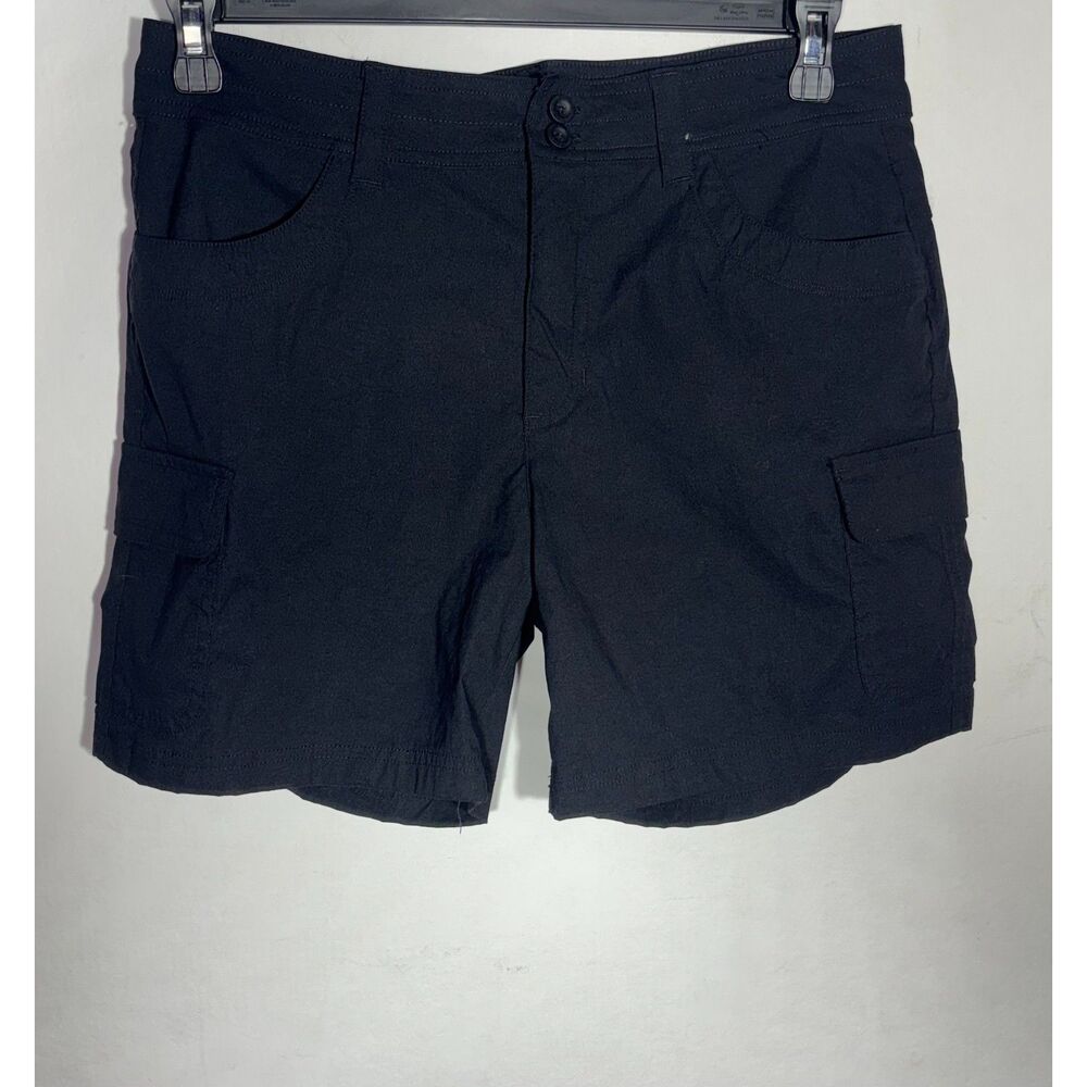 Eddie Bauer Women's Size 10 Black Cargo Shorts Hiking Outdoor Utility Pockets